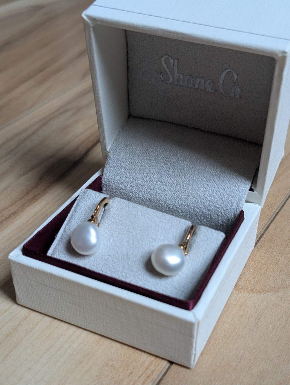 Baroque Cultured Pearl Hoops in Vermeil 14K Gold